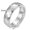 4/6MM Black/Gold/Silver Faceted Edge Dome Polished Tungsten Carbide Wedding Band Rings for Women Size 5-12 - Image 7