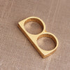 Punk Women/Men Two Fingers Rings Personality Hip Hop Stainless Steel Brass Knuckles Ring Jewelry - Image 4