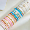 17/10PCS/Set Elastic Pink Color Rice Bead Bracelets for Women Handmade Beads Chain Bangle Bohemian Stackable Jewelry - Image 2