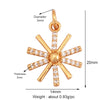 Cute Colourful Star Snowflake Sun FLowers Gold Charm Pendant, Cubic Zirconia CZ Paved,Jewelry Necklace Accessories - Image 35