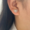 Loving Heart Zirconia Stud Earrings For Women Girls Silver Color Metal Crystal Ears Accessories Wedding Jewelry Gifts - Image 6
