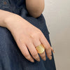 Elastic Rope Adjustable Rings for Women Men Irregular Geometric Matte Chunky Gold Color Finger Ring Charm Jewelry - Image 25