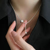 Silver Necklace Black Ball Simple Pendant Punk Geometric for Women Girl Jewelry Gift - Image 29