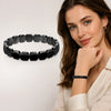 Selling Obsidian Bracelet Irregular Half Moon Beads Black Stone Bracelet Men's - Image 2