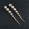 Elegant Gradient Handmade Simulated Pearl Tassel Long Dangle Earrings For Women Party Jewelry Accessories - Image 4