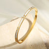 Yupsk 1/3pcs Classic Zircon Inlaid Stainless Steel Bracelet Roman Numeral Heart Design Bangles Jewelry Gift - Image 10