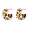 Cool Thick Chunky Watchband Small Hoop Earrings Gold Silver Color Metal Stainless Steel Earrings For Woman - Image 8
