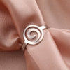 Spiral Swirl Circle Ring for Women Stainless Steel Minimalist Finger Ring Couple Jewelry Party Gift - Image 1