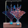 Iridescent Luna Moth Laser Acrylic Earrings for Women Cute Butterfly Drop Dangle Earring Statement Jewelry Gifts - Image 3
