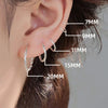 Silver Twisted Round Hoop Earrings for Women Jewelry Minimalist Geometric Accessories - Image 4