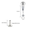 Titanium Baguette Cartilage Earring 16G CZ Dangle Helix Earlobe Labret Stud Flat Back Piercing Jewelry - Image 11