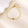 Stainless Steel Heart Bracelet with Stone Accents and 19 cm Length - Image 20