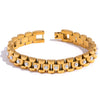 18cm Stainless Steel Imitation Pearls Pvd Gold Plated Thick Cuban Chain Charm Bangle Bracelet Jewelry Wome - Image 8