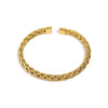 Woven Bracelet for Women, Adjustable Open-End Bangle, Gold Plated Stainless Steel, Delicate Jewelry Gift Idea - Image 13