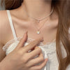 Sun Star Zircon Necklace for Women Vintage Leather Necklace Double Layered Pendant Chain Choker Jewelry - Image 5