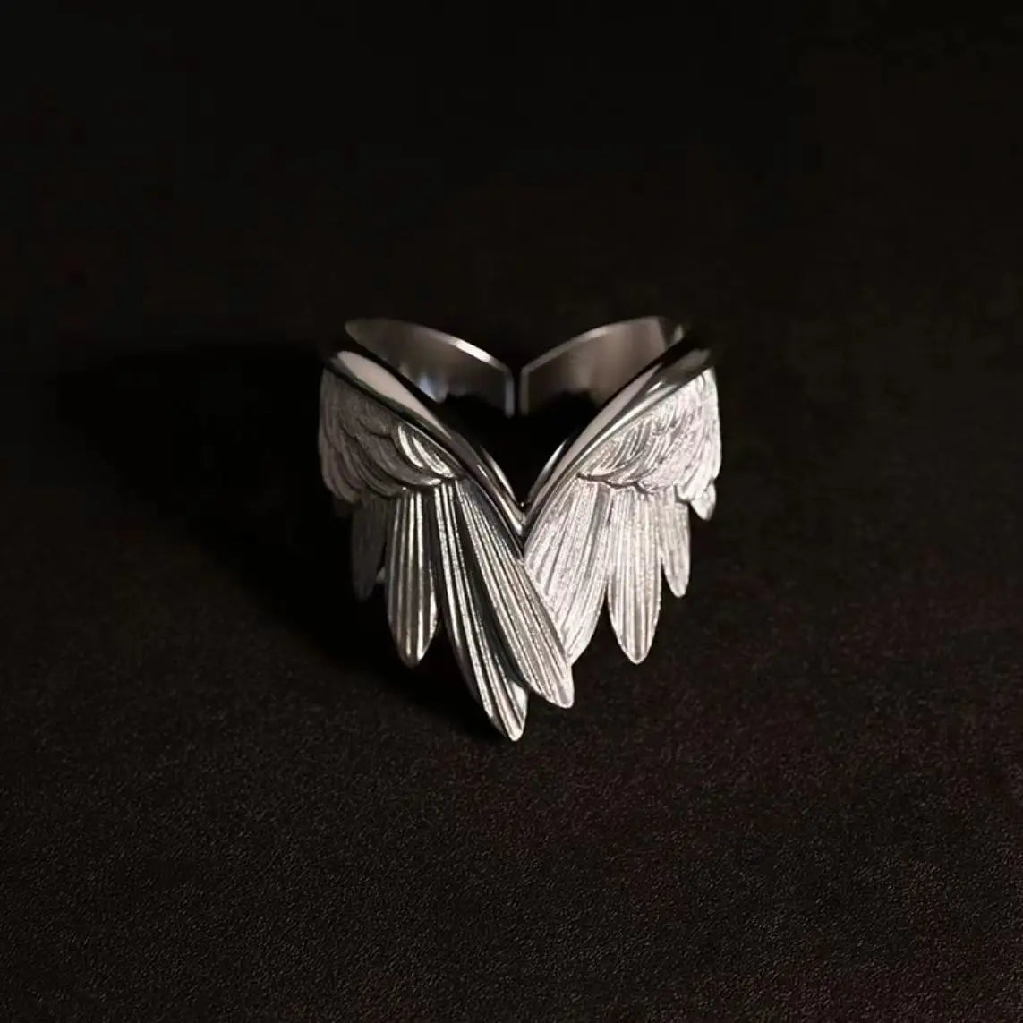 Retro Angel Demon Wings Open Ring for Women Couples Punk Gothic Adjustable Finger Jewelry Accessories Hip Hop Gifts - Image 1