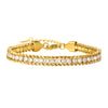 Layered Bead Chain Bracelet with Multicolor Strands - Image 1