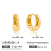 Simple Classic Gold Color Plated Stainless Steel Chubby Earrings 12mm 14mm 18mm Women's Jewelry - Image 10