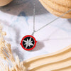 Anime Acrylic Necklace Fluorescent Rod Black Red Colors mixed with Inspired Compass Pendant Necklace Gifts For Girls - Image 2