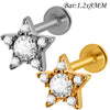1PC Implant Steel Paved Flat Back Flower 3/4/5/6 Marquise CZ Labret Piercing Internal Thread Tragus Helix Lobe Earring - Image 17