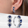 Blue Water Drop Zircon Hoop Earrings for Women Charm Gold Color Stainless Steel Crystal Earring Jewelry Gift Colorfast - Image 2