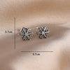 Silver and Compact Star Moon Heart-Shaped Snowflake Zircon Earrings for Women Minimalist Engagement Party Jewelry - Image 2
