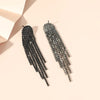 Fyuan Long Tassel Drop Earrings for Women Black Gold Silver Color Rhinestone Dangle Earring Wedding Party Jewelry - Image 11