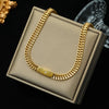 316L Stainless Steel Metal Chain Necklace For Women Gold Plated Neck Chain Jewelry Lady Gift - Image 12
