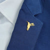 gold-plated stainless steel brooch: cute hummingbird design, lapel pin, gift for friends - Image 1
