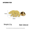 Metal costume brooch. Golden polar bear stainless steel brooch, used as a chest badge pin, as a carrying case decoration - Image 2