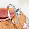 Silver Classic Ring for Women jewelry Hollow ball edge diamond crown imitation diamond women's ring - Image 5