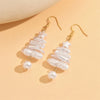 Christmas Baroque Irregular Imitation Pearl Stacked Star Tree Drop Earrings Xmas Tree Earring For Women Men Holiday Jewelry Gift - Image 4
