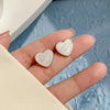 Geometric Heart Clip-On Earrings with Enamel Color - Image 9