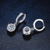 Silver Round Earrings for Women Evening Style - Image 3