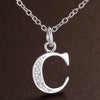 26 Letter Silver Necklace Pendant For Women Clavicle Chain Wedding Jewelry Party Gift - Image 4
