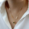 Classic Stainless Steel Roman Digital Wafer Pendant Necklace for Women Charm Geometry Round Shell Choker Chains Jewelry Gifts - Image 1