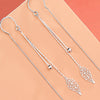 Silver Color Hollow Leaves Earrings for Women Temperament Long Tassel Tea Ear Chain Earring Fairy Jewelry - Image 3