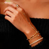Long Tassel With Slippy Bar Bling Round Oval Triangle CZ Setting Women Unique Bracelet Wrap One's Finger Jewelry - Image 6