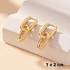 Stainless Steel Gold Color Geometric Square Hoop Earrings for Women Huggie Punk Hip-Hop Metal Round Circle Party Jewelry - Image 7