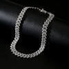 Yupsk 45/50CM Men Women Hip Hop Cuban Chain Iced Out Bling Rhinestone Necklace Hiphop Crystal Necklaces Jewelry - Image 3