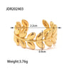 Twisted Link Chain Open Rings Stainless Steel Jewelry Gold Plated Adjustable Finger Rings For Women Party Gift - Image 24