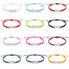 Handmade Wax Cord Braided Bracelet Lover Infinity Bracelet - Image 1