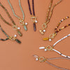 Stone Small Beads Necklace Long Tooth OT Buckle Pendant Necklace for Women Men Necklace Jewelry - Image 1