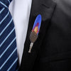 Colorful Feather Brooch Lapel Pin Handmade Men Women Novelty Brooches Lapel Pins Dress Suit Accessory Gift - Image 1