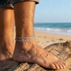 Stainless Steel Anklet for Men,Casual Silver Gold Color Ankles Chain Bracelet Figaro Chain Cuban Chain Anklet - Image 1