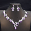 Colorful Waterdrop Necklace and Earring Set with Multiple Stone Colors - Image 3