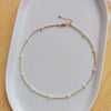 Beaded Choker Necklace with Layered Chain Styles - Image 5