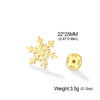 Stainless Steel Snowflake Brooch Pin in Gold-Tone or Silver-Tone - Image 10