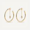 Dplaopa Silver Gold 25MM Hoop Big Marqulse Loops Women Drop Chain CZ Earring Jewelry - Image 7