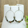 Vintage Ethnic Bohemian Drop Dangle Earrings For Women Wooden Tassel Pearl Beaded Geometric Leaf Flower Round Boho Earrings - Image 14